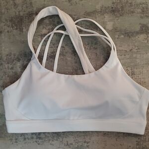 VOGO Athletica Cream Strappy Sports Bra